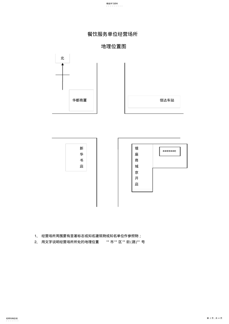 2022年餐饮服务单位经场所设备布局及加工流程示意图 .pdf_第2页