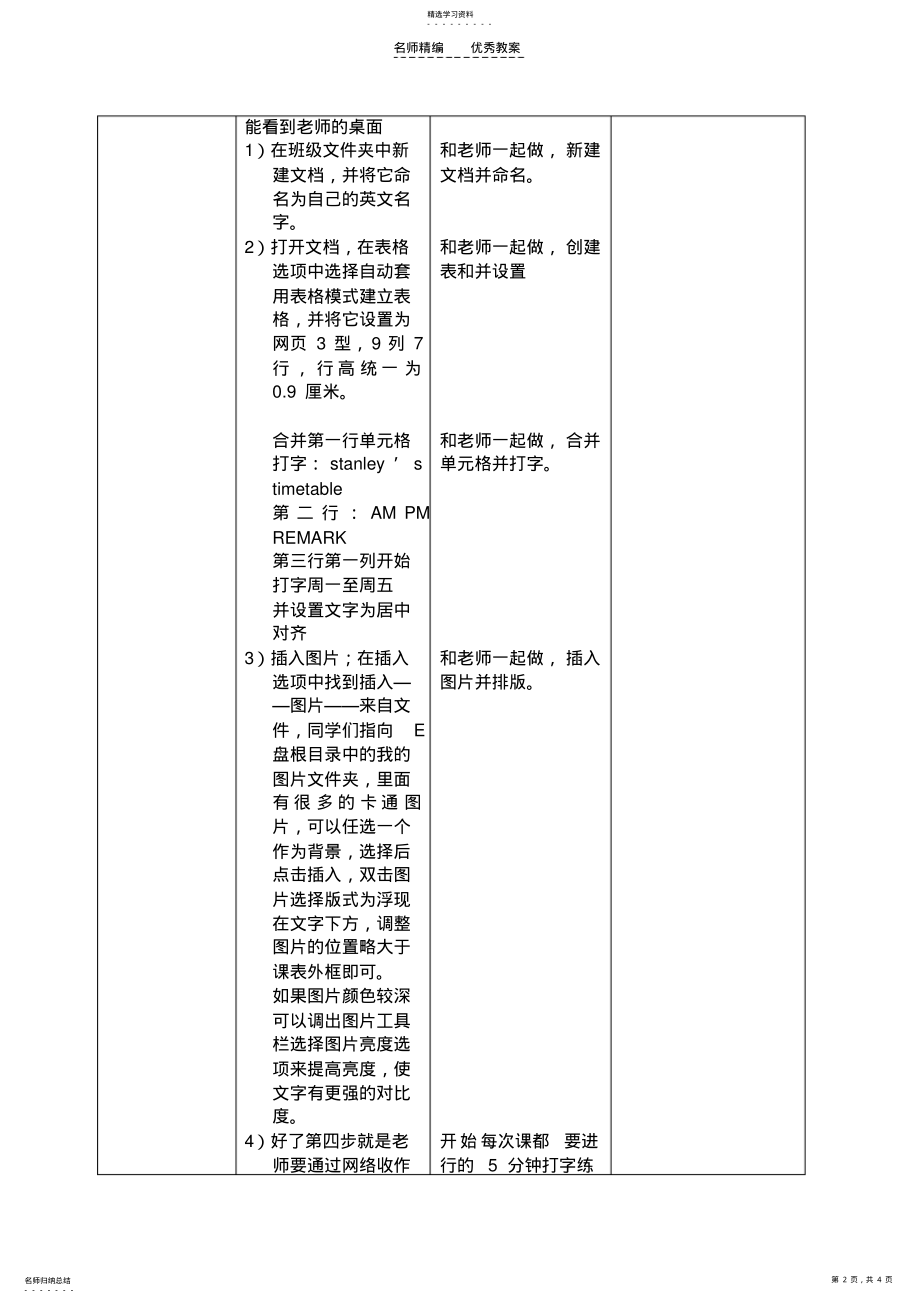 2022年小学信息技术学科课程表教案 .pdf_第2页