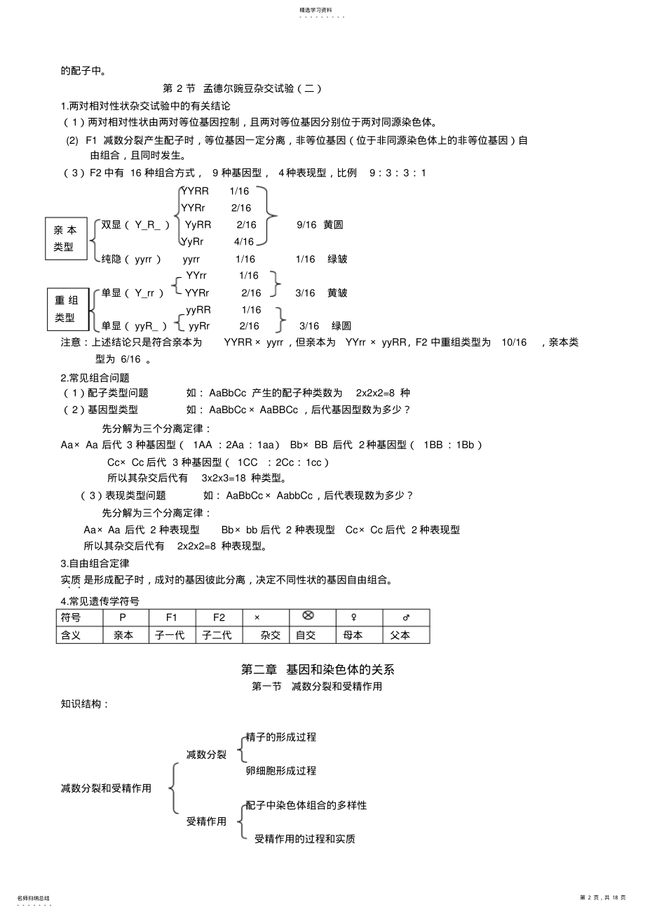 2022年遗传与进化知识点汇编 .pdf_第2页