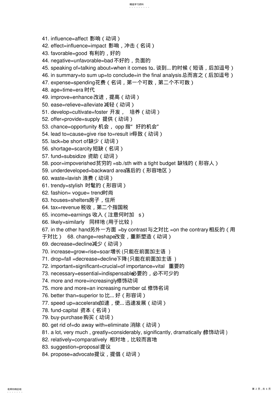 2022年英语中常用同义词替换100个 .pdf_第2页