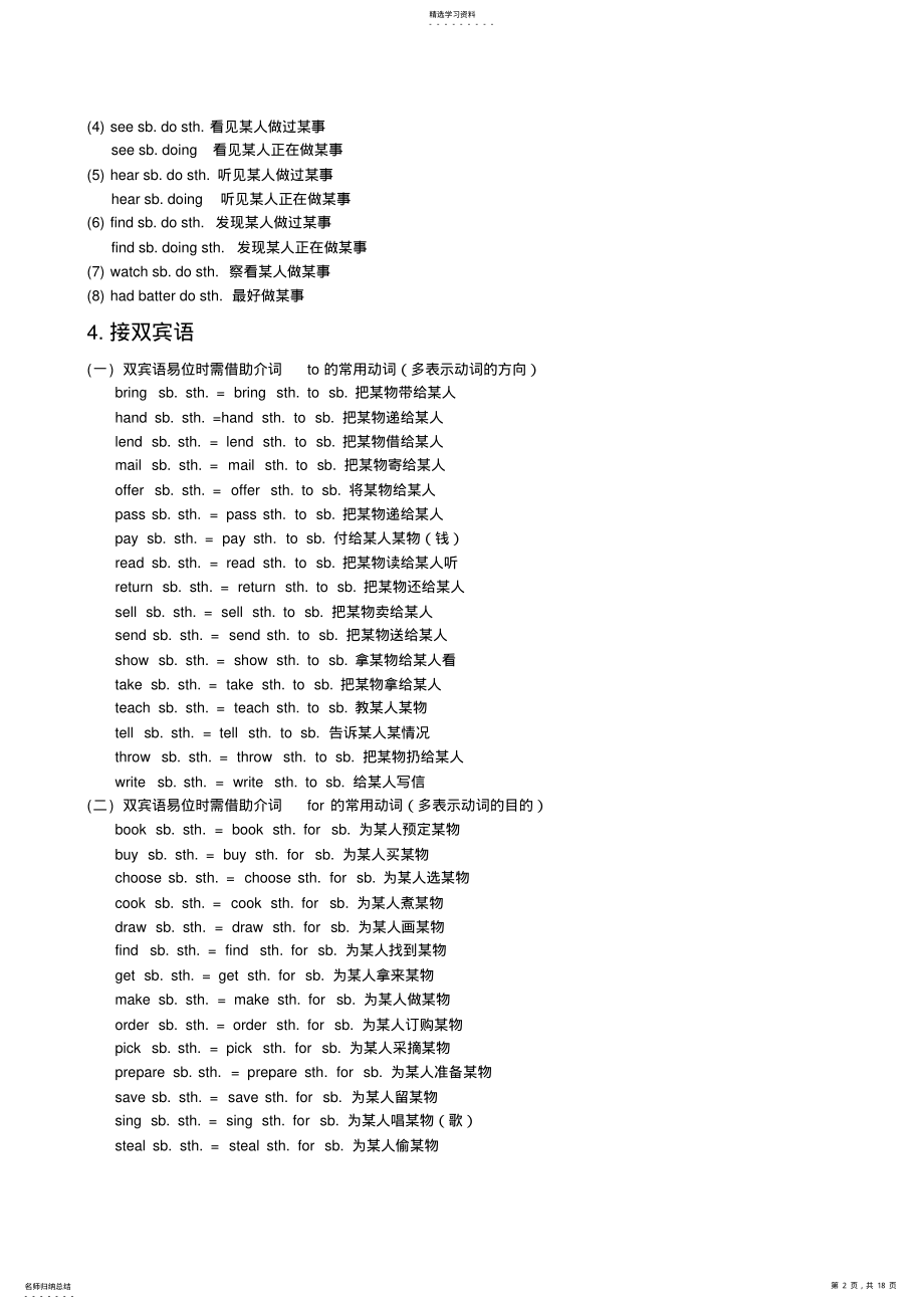 2022年初中英语常用动词搭配和动词短语以及辨析 .pdf_第2页