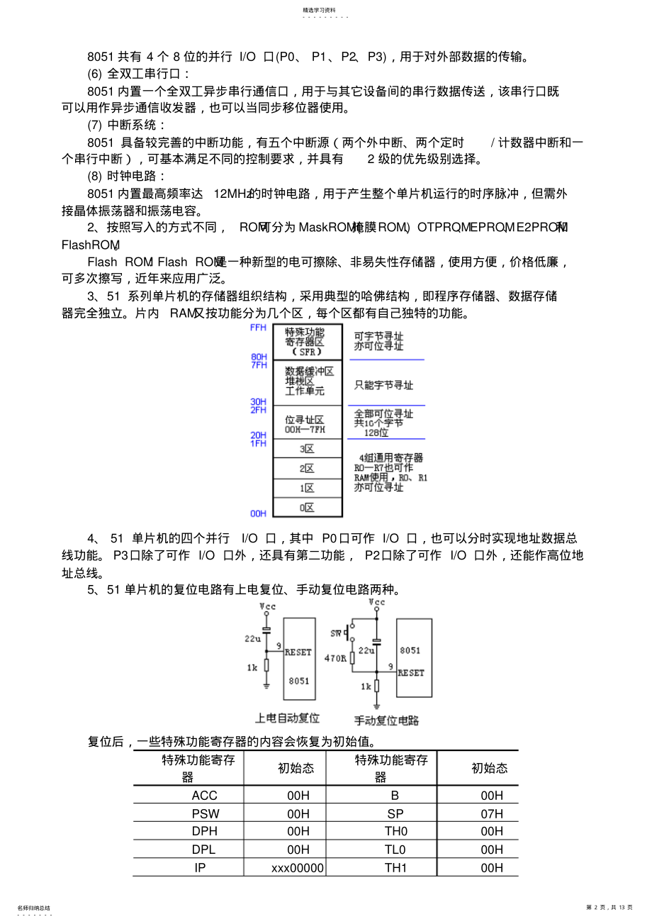 2022年单片机知识点概述简化版 .pdf_第2页