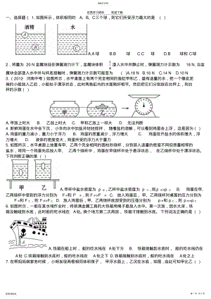 2022年初二物理力学题集 .pdf