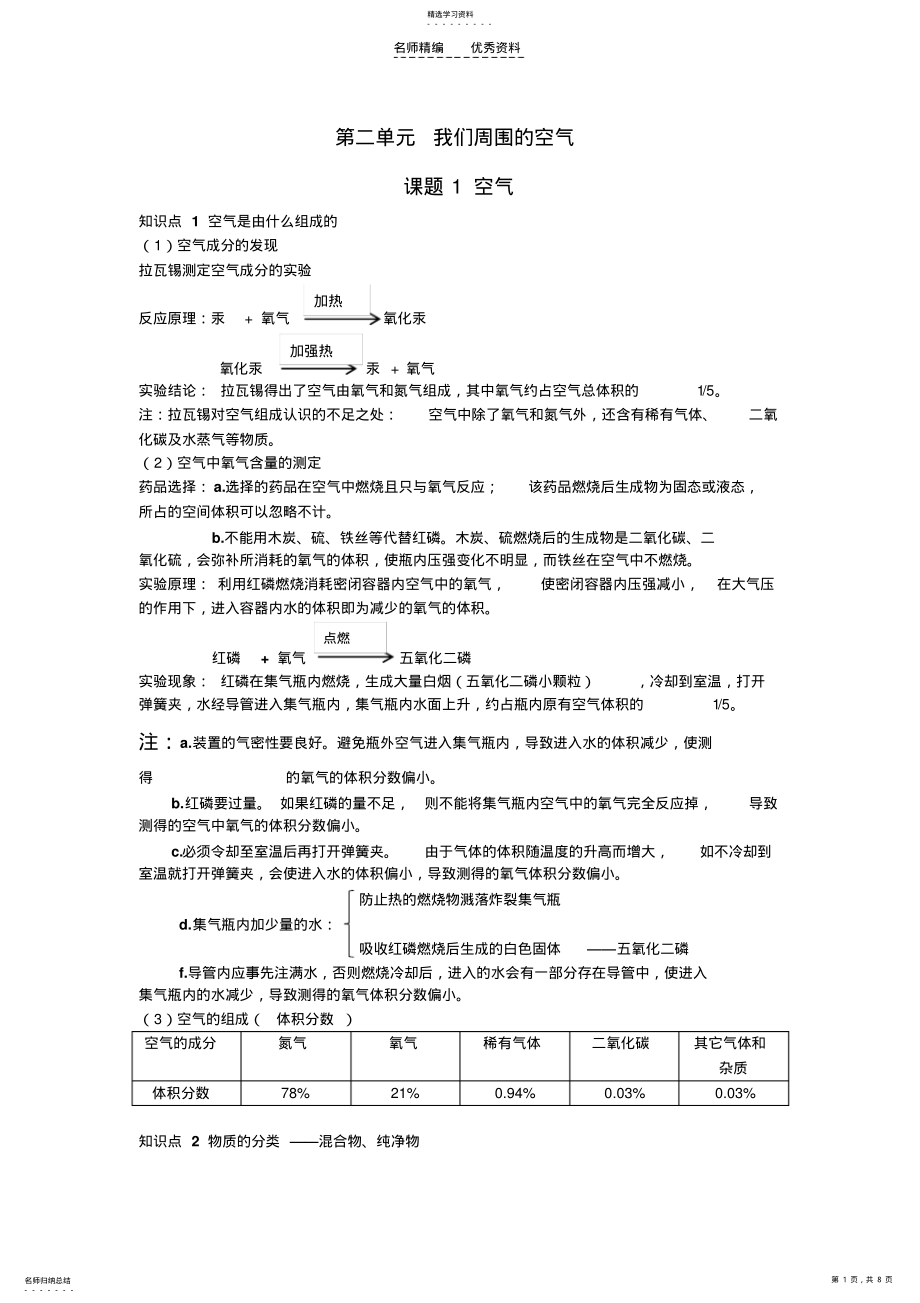 2022年初三化学二三单元知识点 .pdf_第1页