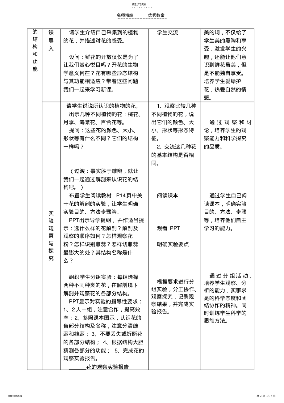 2022年花的结构教学设计 .pdf_第2页