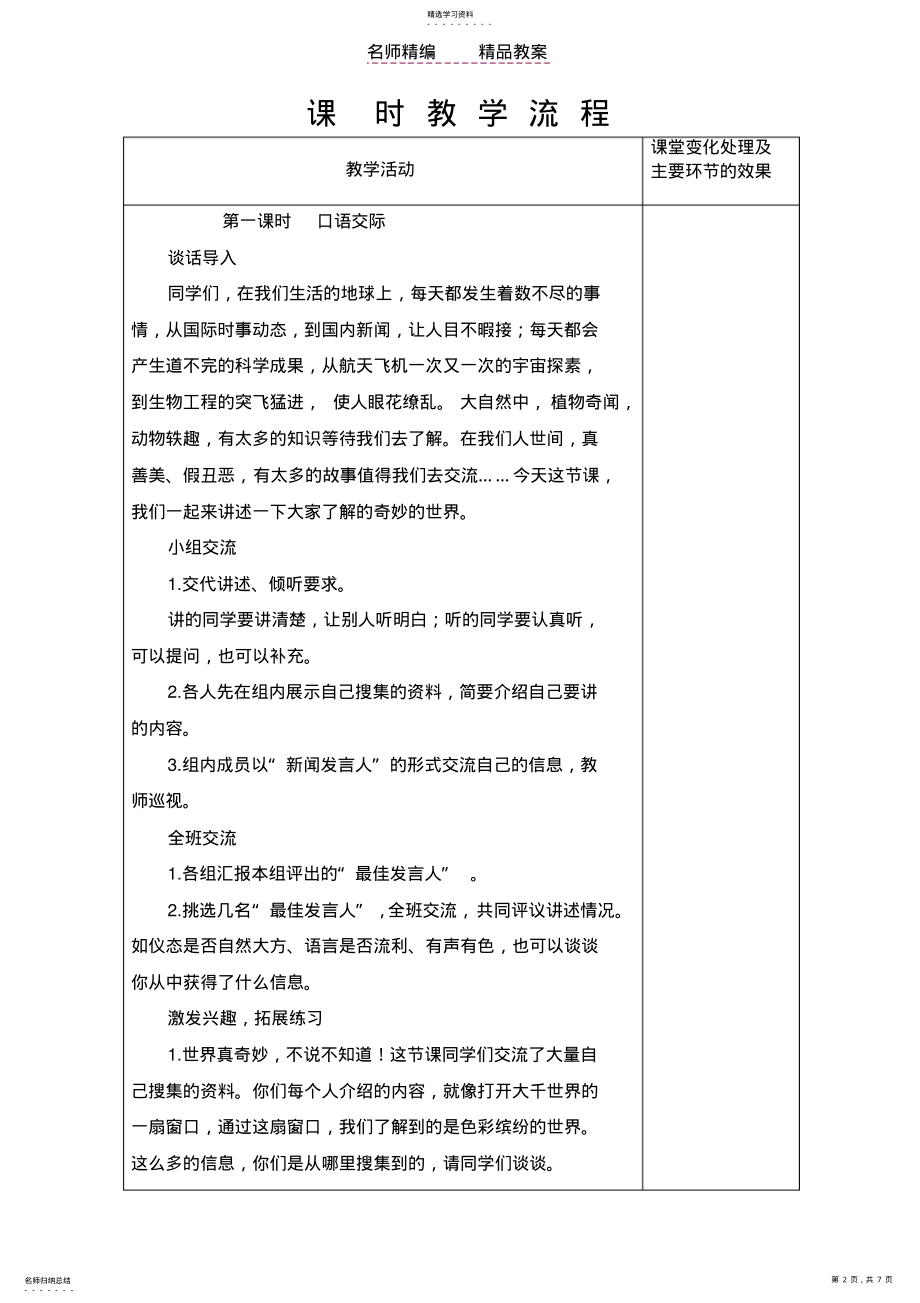 2022年苏教版三年级语文下册第七单元教案园地七MicrosoftWord文档 .pdf_第2页