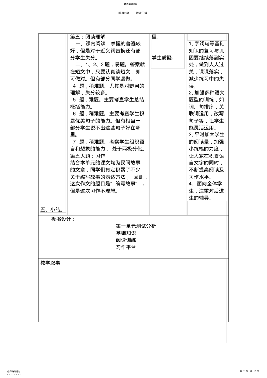 2022年语文单元测试教案 .pdf_第2页