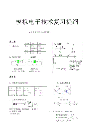 模拟电子技术复习提纲资料.pdf