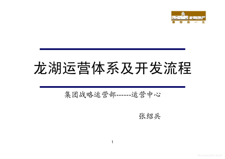 商业计划书和可行性报告 地产营销房产策划方案 龙湖运营体系及商业地产开发流程.pdf_第1页