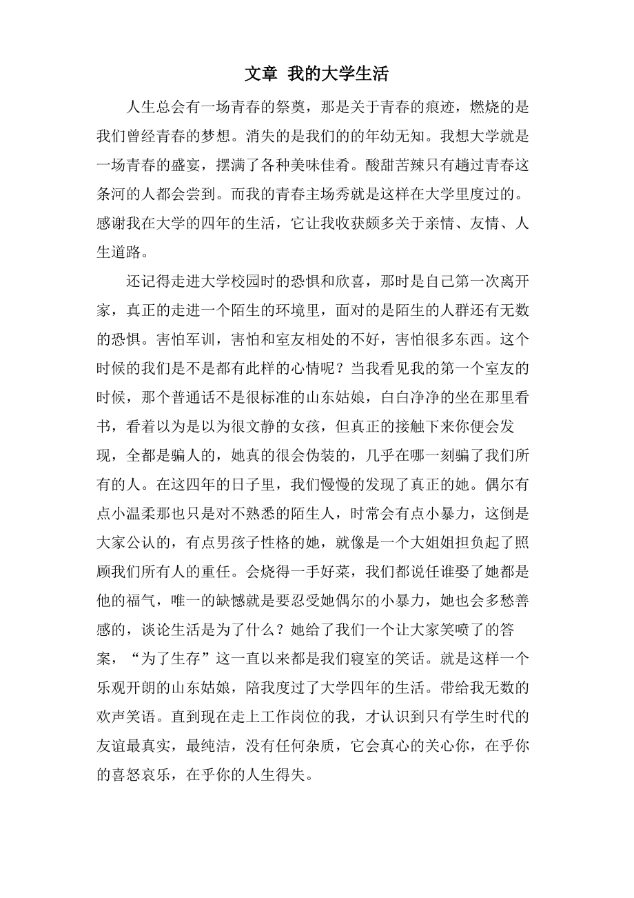 文章 我的大学生活.pdf_第1页