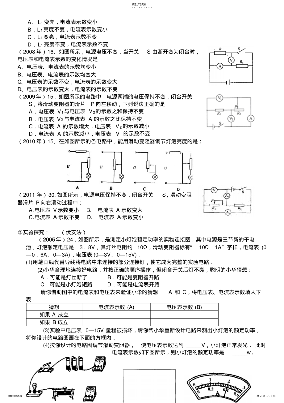 2022年初中物理《欧姆定律》考点、知识点分析 .pdf_第2页