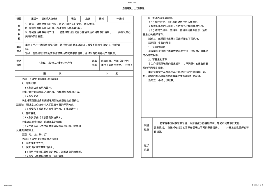 2022年六年级艺术上册教案 .pdf_第2页