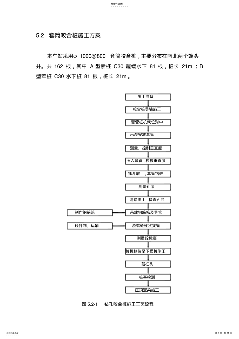 2022年钻孔咬合桩施工方案 .pdf_第1页