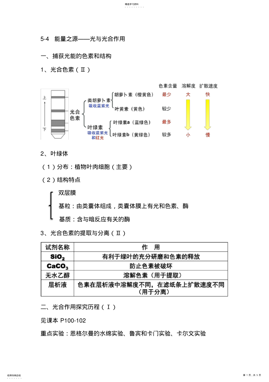 2022年能量之源——光与光合作用知识点 .pdf_第1页