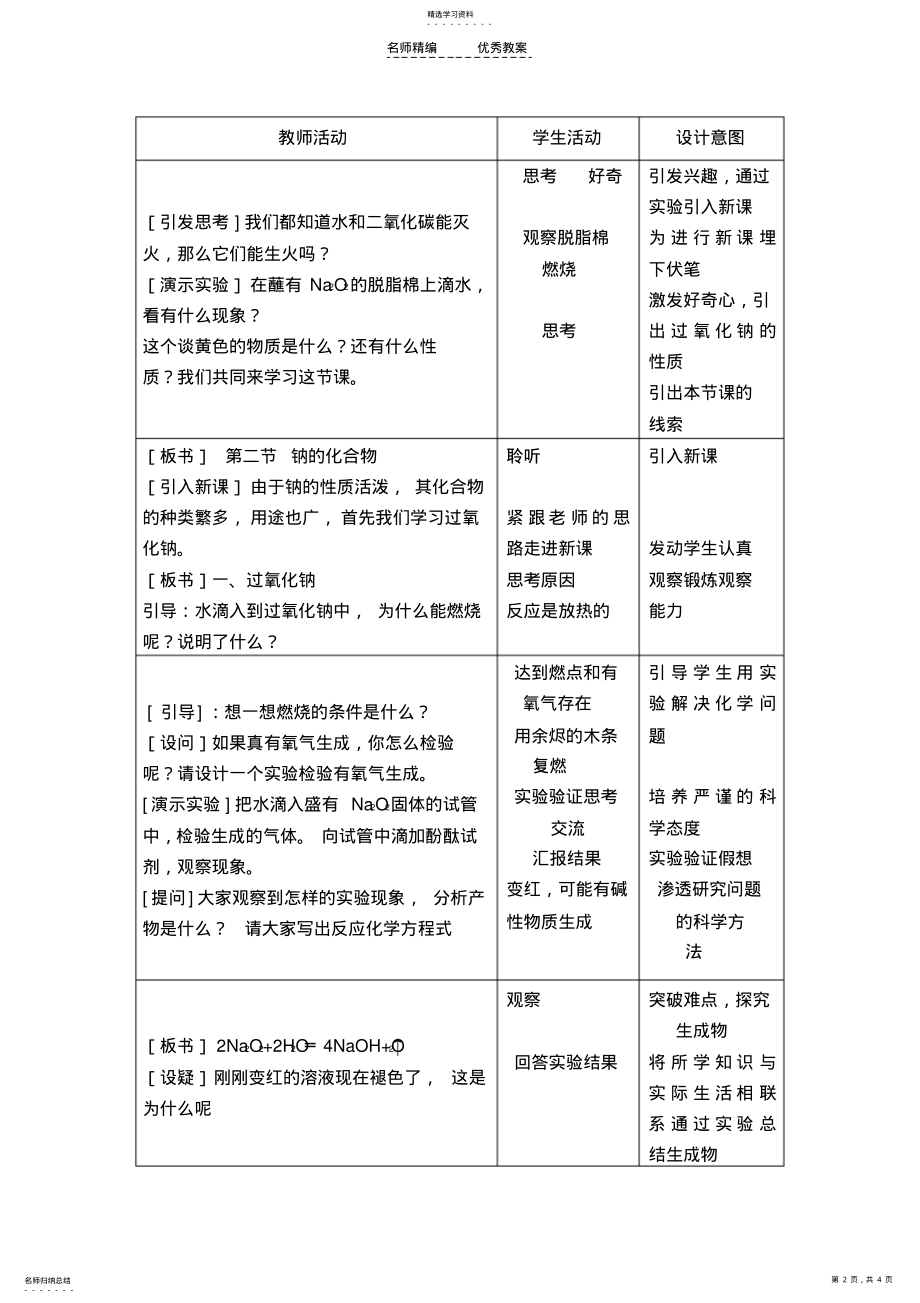 2022年钠的化合物教案hh .pdf_第2页