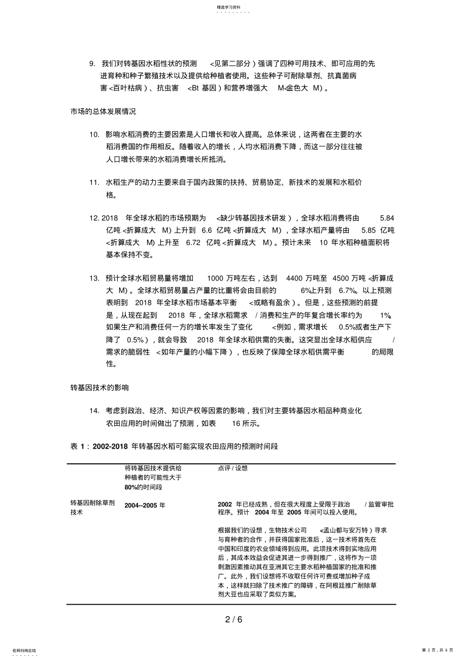 2022年转基因技术与水稻生产分析分析方案 .pdf_第2页