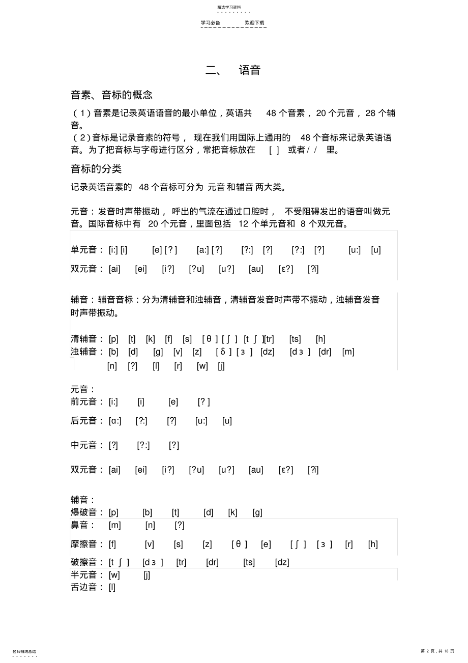 2022年小学英语音标学习-新课标 .pdf_第2页