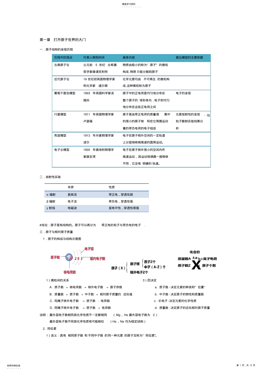 2022年高一上学期化学知识点总汇 .pdf_第1页