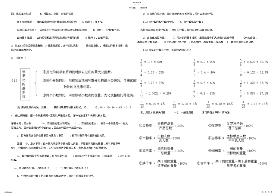 2022年六年级数学上册总复习 .pdf_第2页