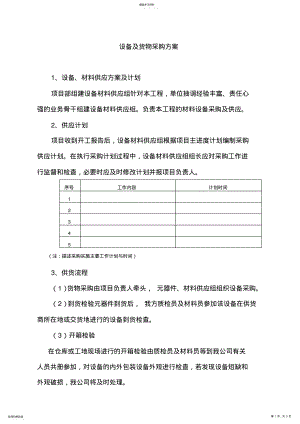 2022年设备及货物采购方案 .pdf