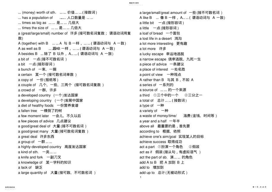 2022年考研英语常用短语 .pdf_第1页