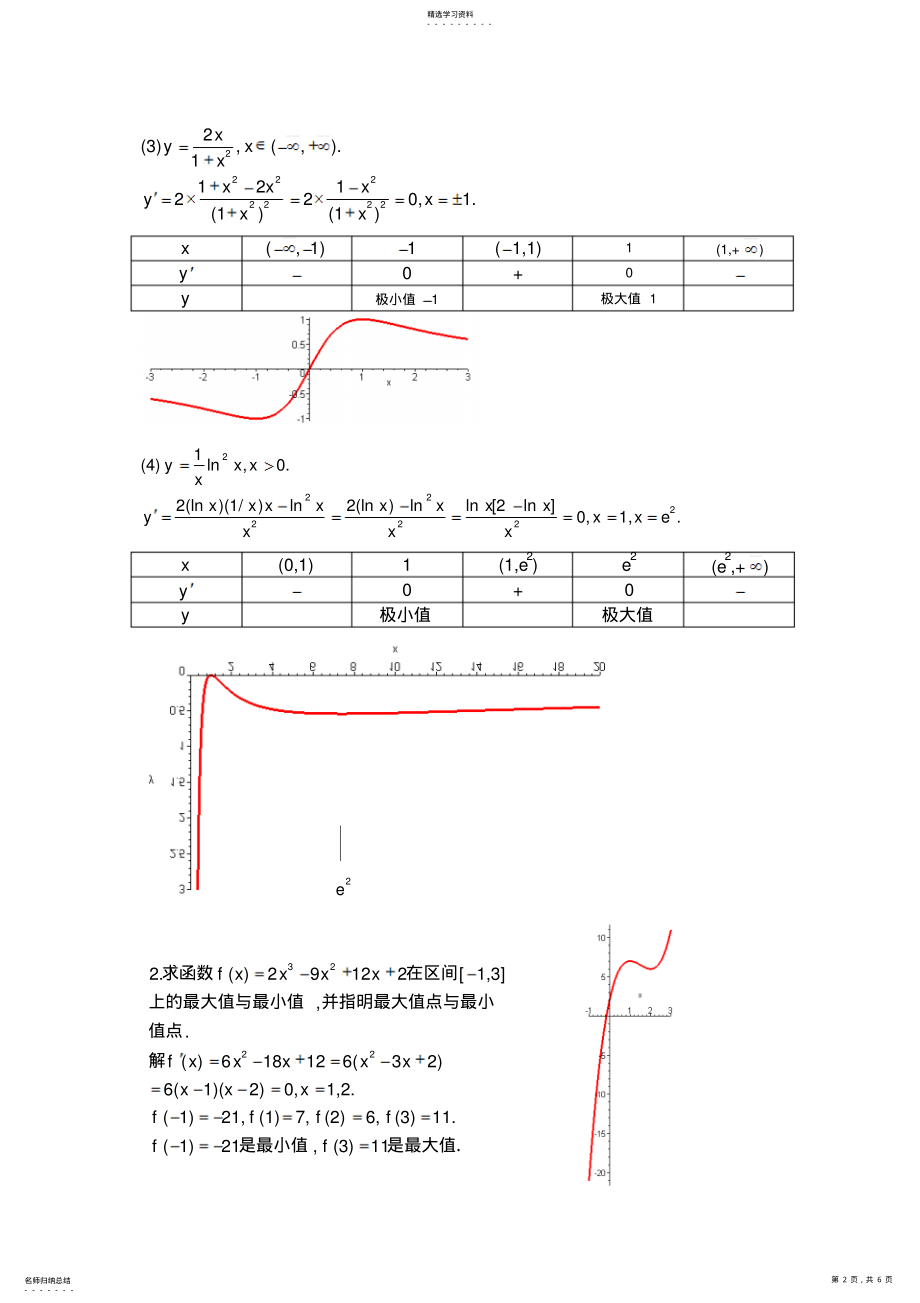 2022年北大版高等数学第四章微分中值定理与泰勒公式答案习题 .pdf_第2页