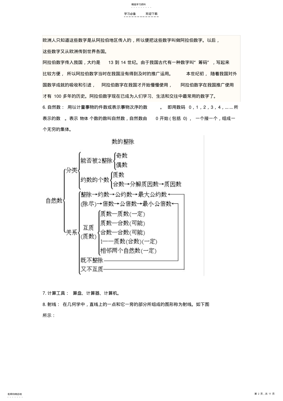 2022年小学四年级数学知识点归纳 .pdf_第2页