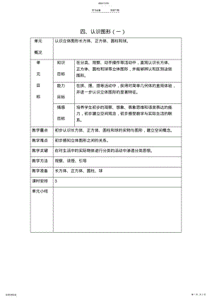 2022年小学一年级数学上认识图形教案 .pdf