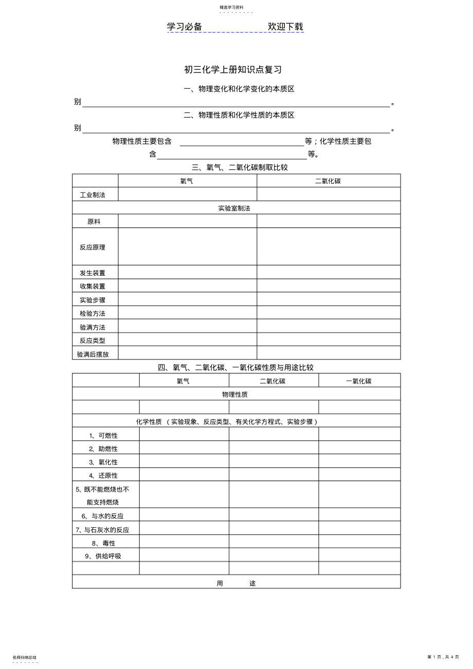 2022年初三化学上册知识点复习 .pdf_第1页