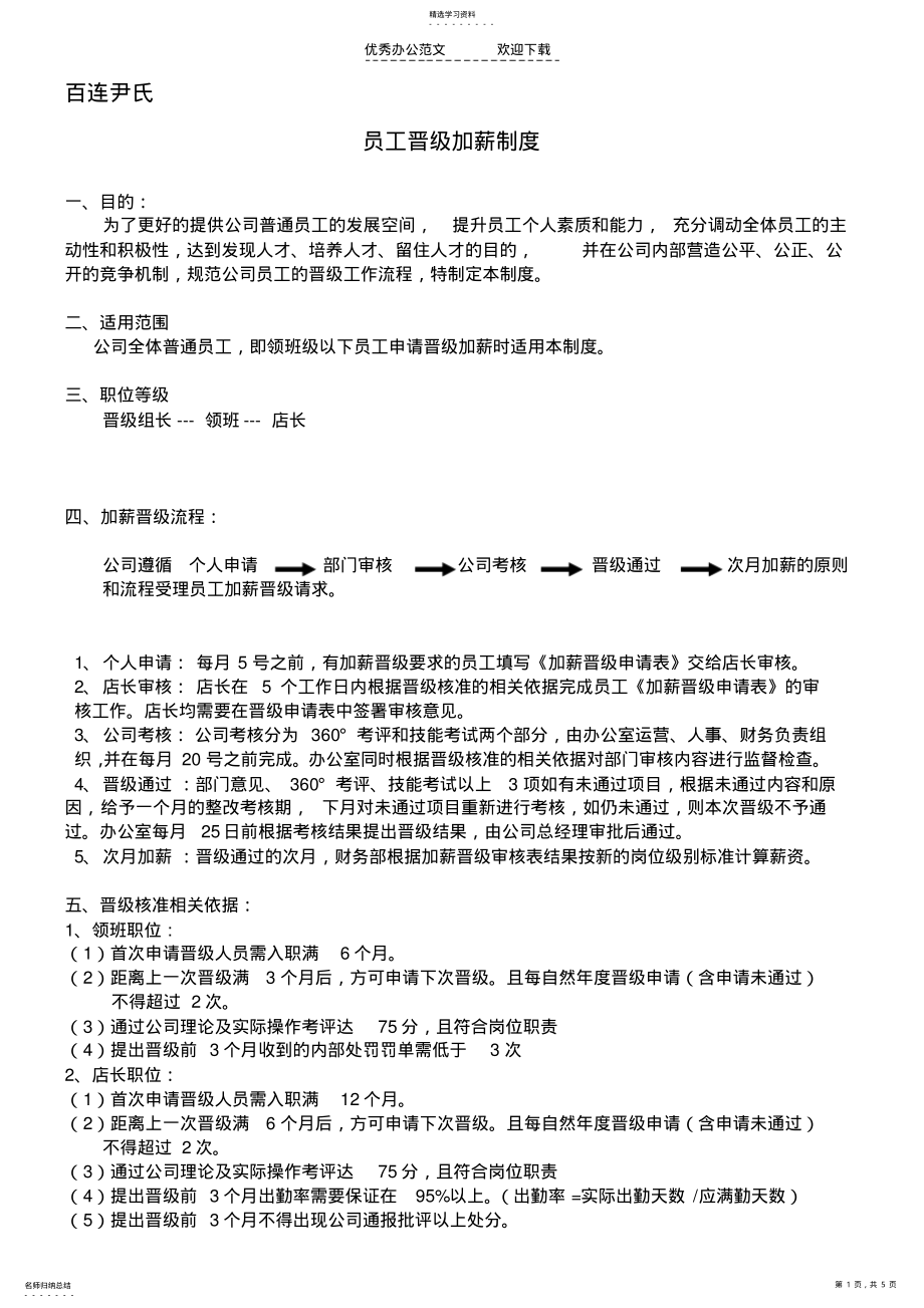 2022年员工晋级加薪制度 .pdf_第1页