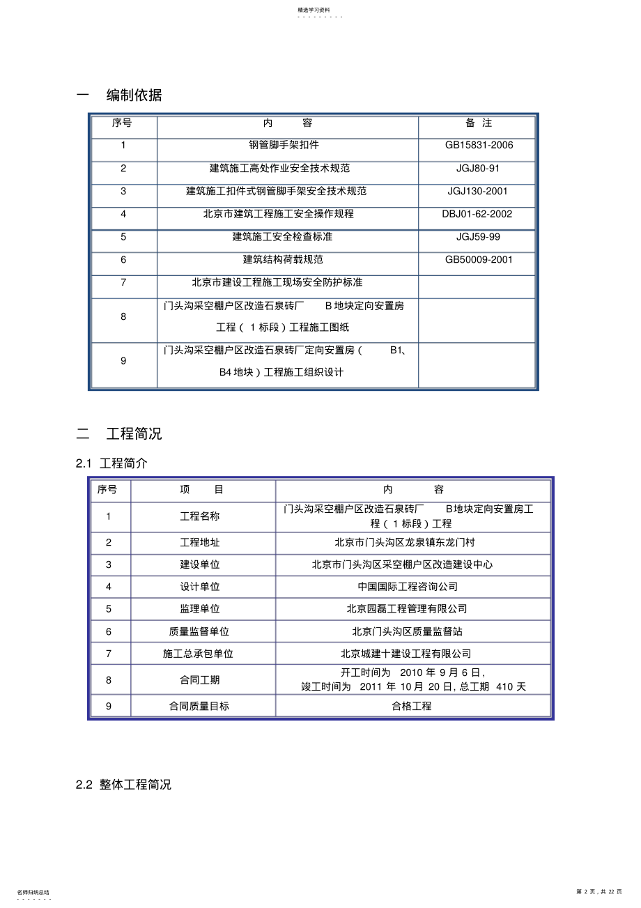 2022年落地式钢管脚手架卸料平台施工实施技术方案书 .pdf_第2页