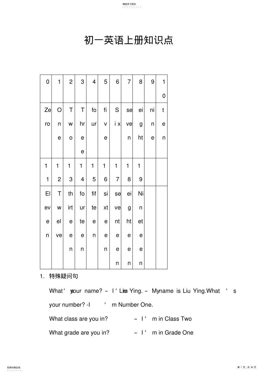 2022年初一上册英语知识点189 .pdf_第1页