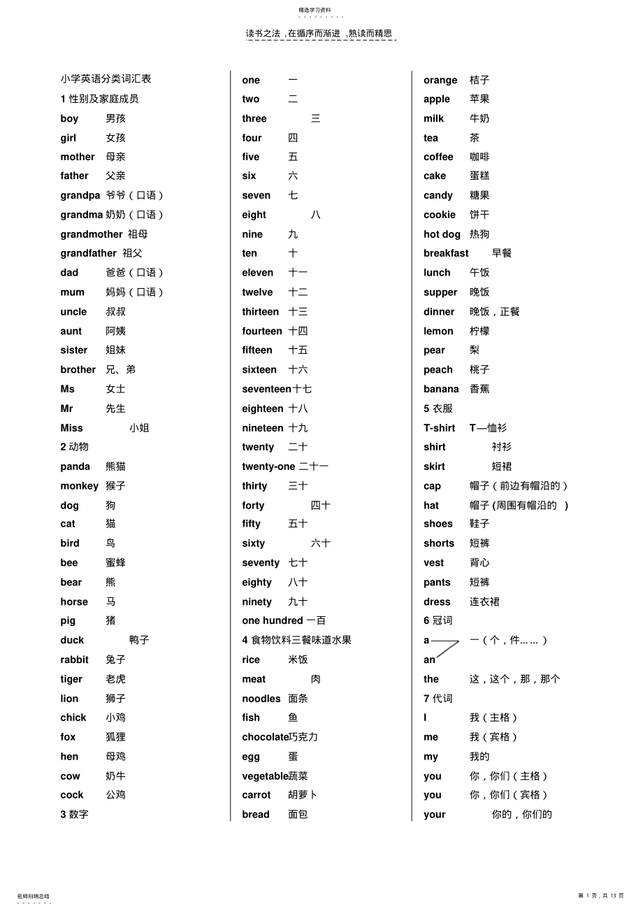 2022年小学英语词汇大纲 .pdf_第1页