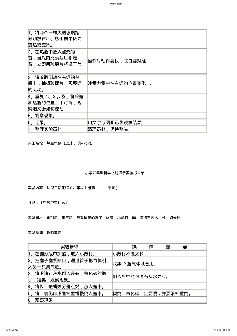 2022年小学四年级科学上册演示实验报告单 .pdf_第2页