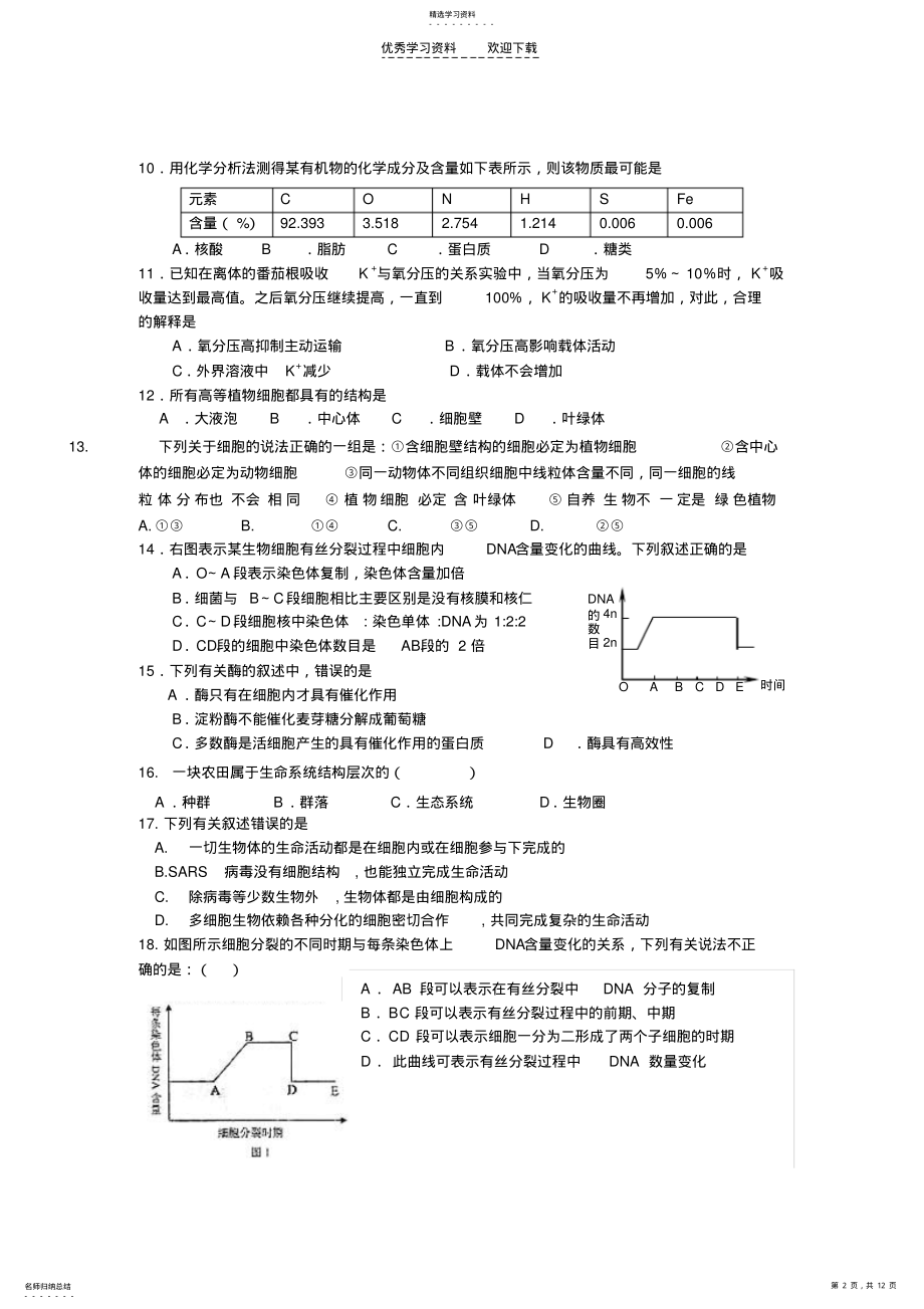 2022年高一上学期期末考试题 .pdf_第2页