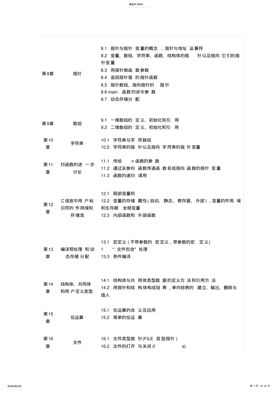 2022年计算机二级C语言考点归纳汇总 .pdf_第2页