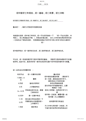 2022年初中数学三年规划 .pdf