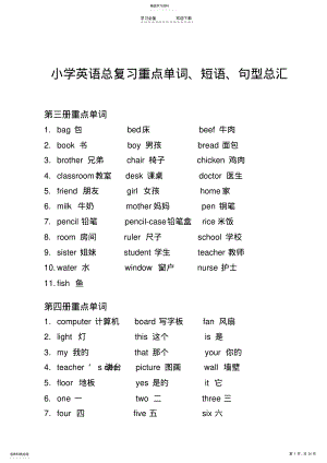 2022年小学英语总复习单词短语句型总汇 .pdf