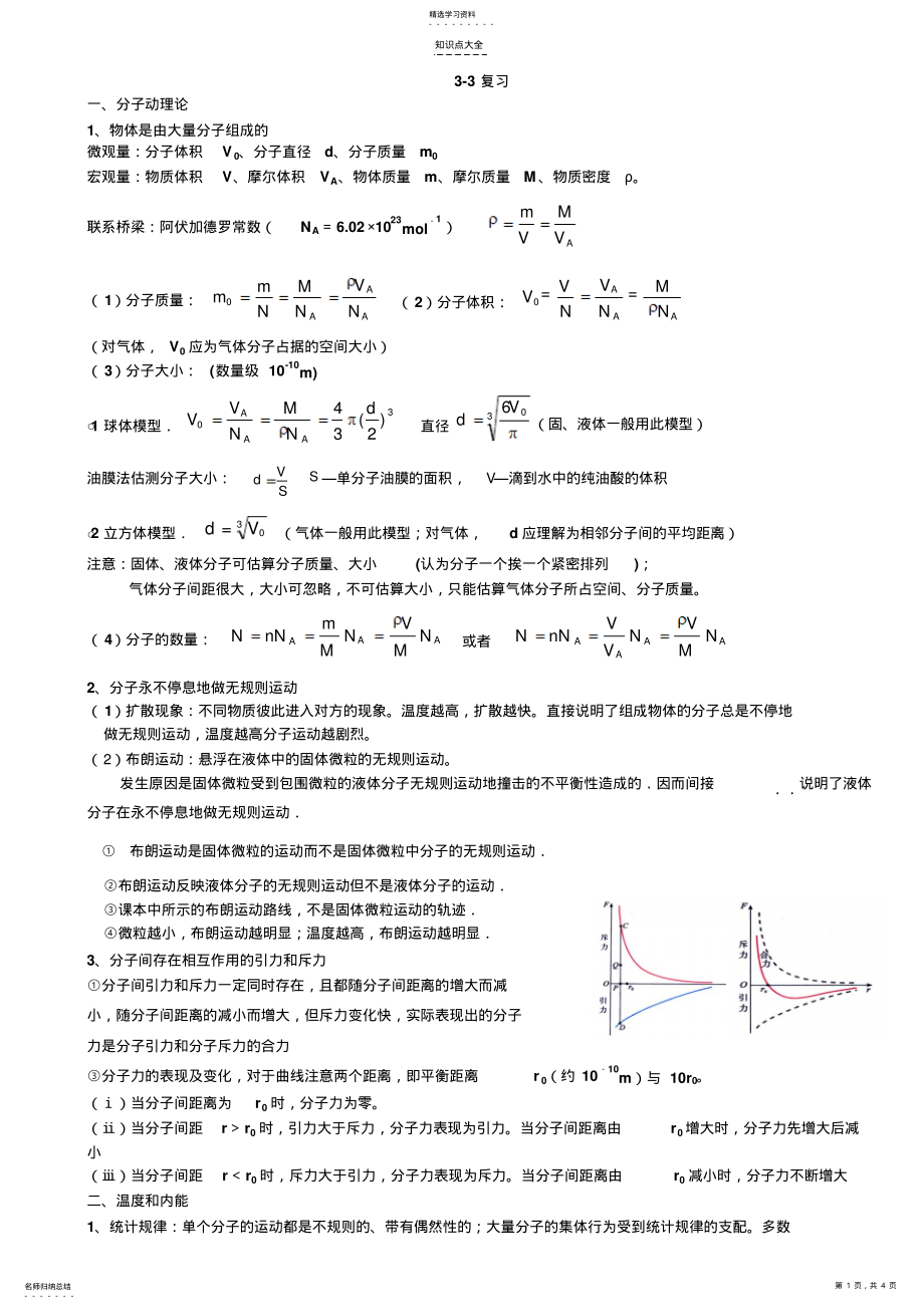 2022年高中物理3-3复习知识点 2.pdf_第1页