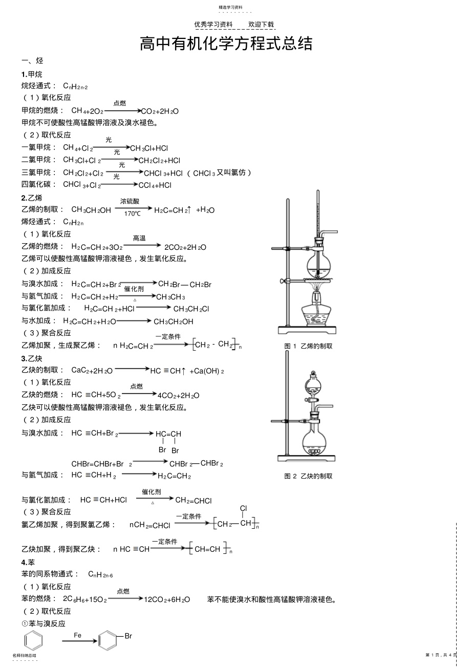 2022年高中有机化学方程式总结2 .pdf_第1页