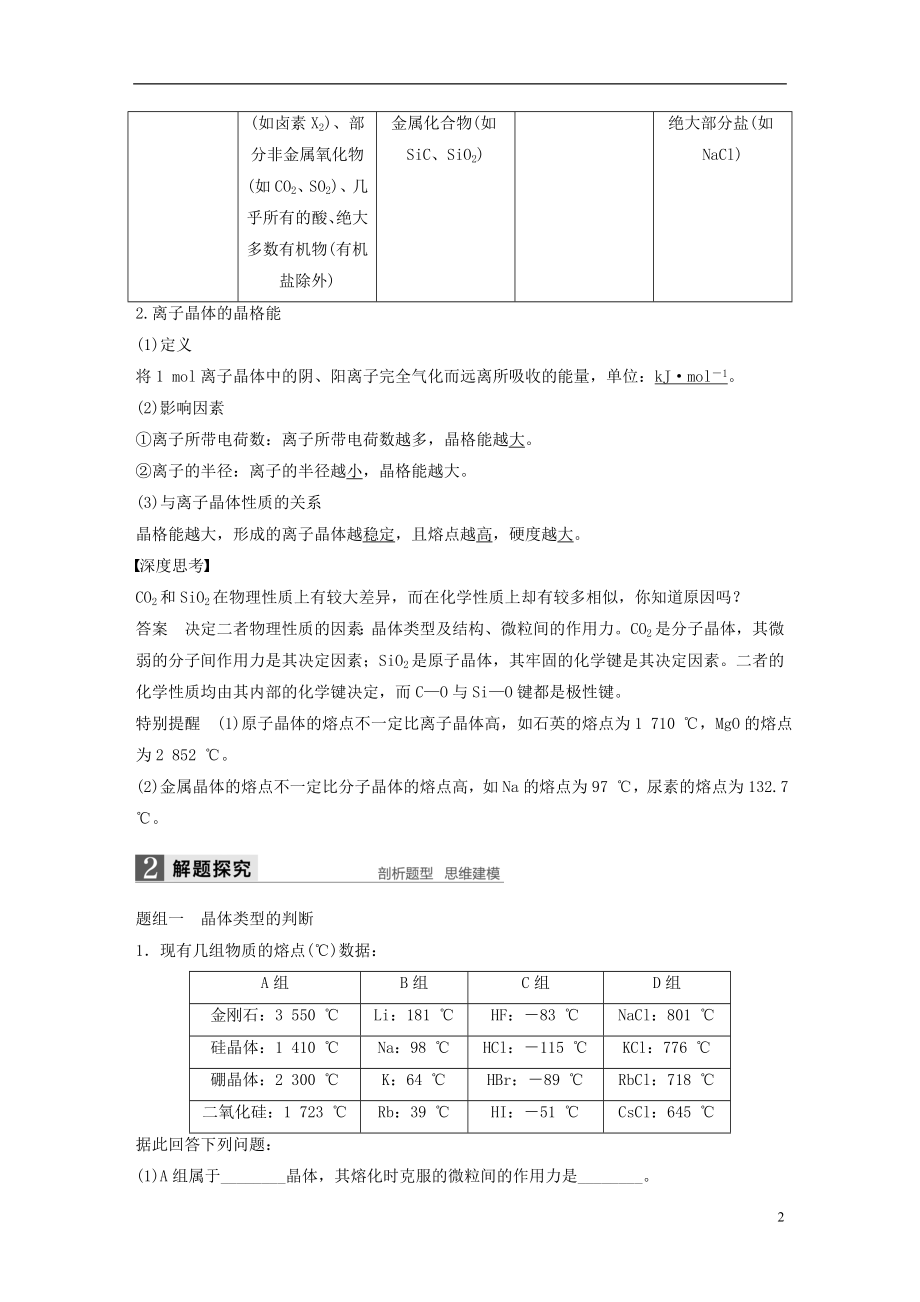 2017版高考化学一轮复习第12章物质结构与性质鸭第41讲物质的聚集状态与物质性质试题鲁科版.doc_第2页