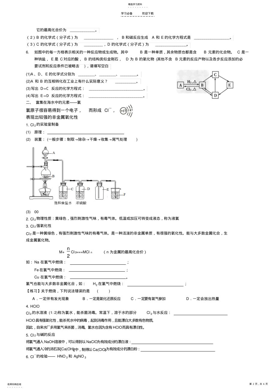 2022年高一化学非金属及其化合物 .pdf_第2页