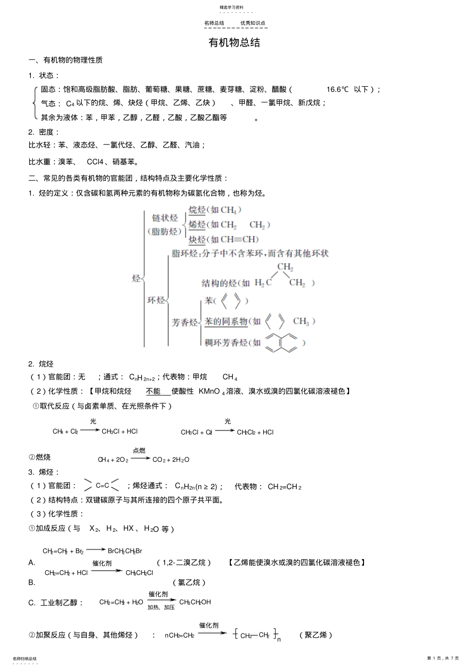 2022年高中有机化学知识点总结 3.pdf_第1页