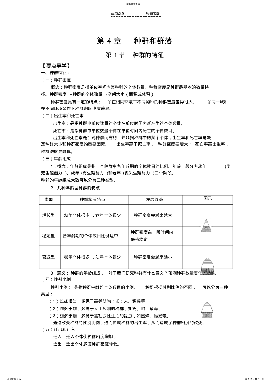 2022年高中生物必修三第四章第五章知识点汇总 .pdf_第1页