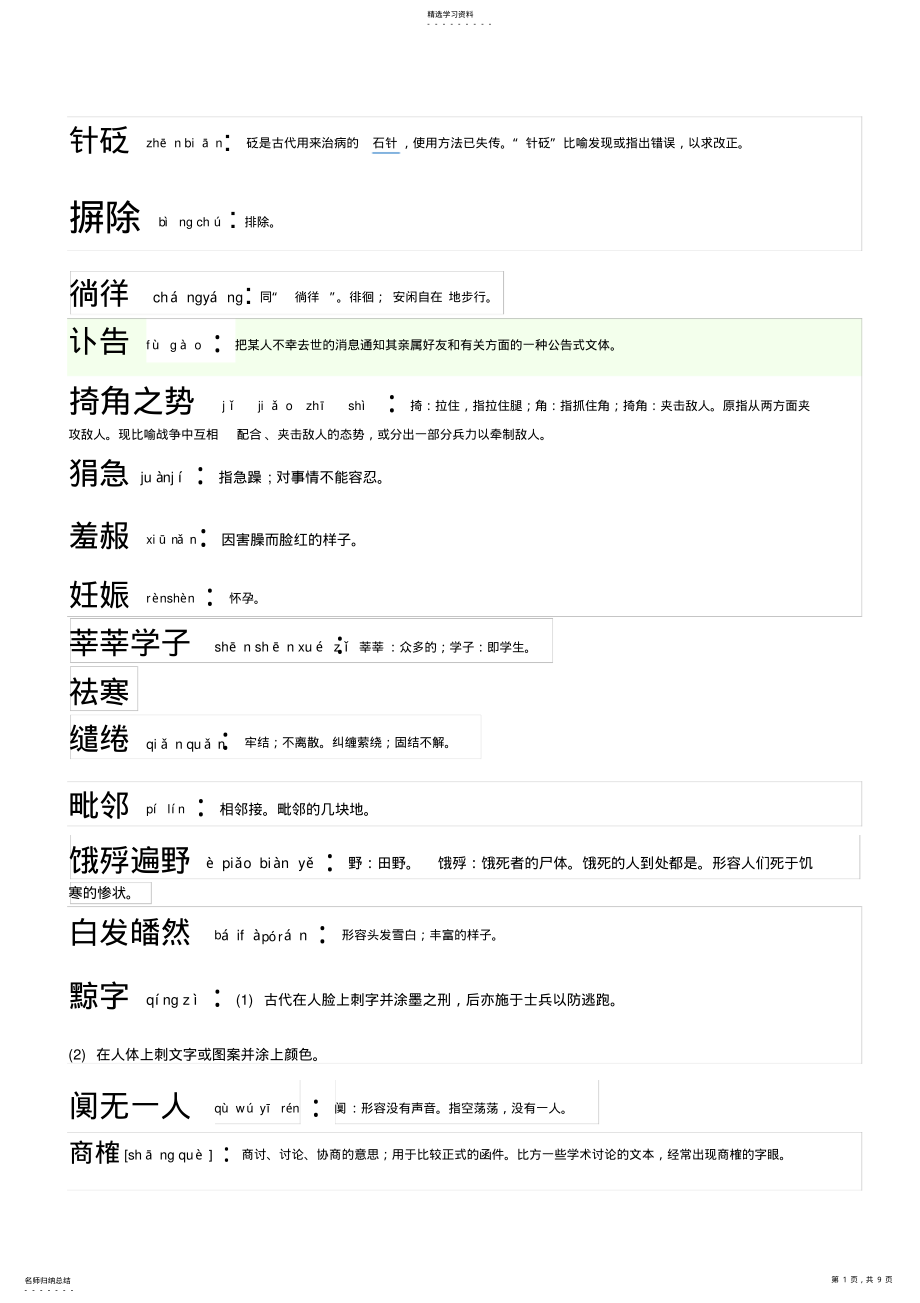 2022年高考语文易错词汇复习 .pdf_第1页