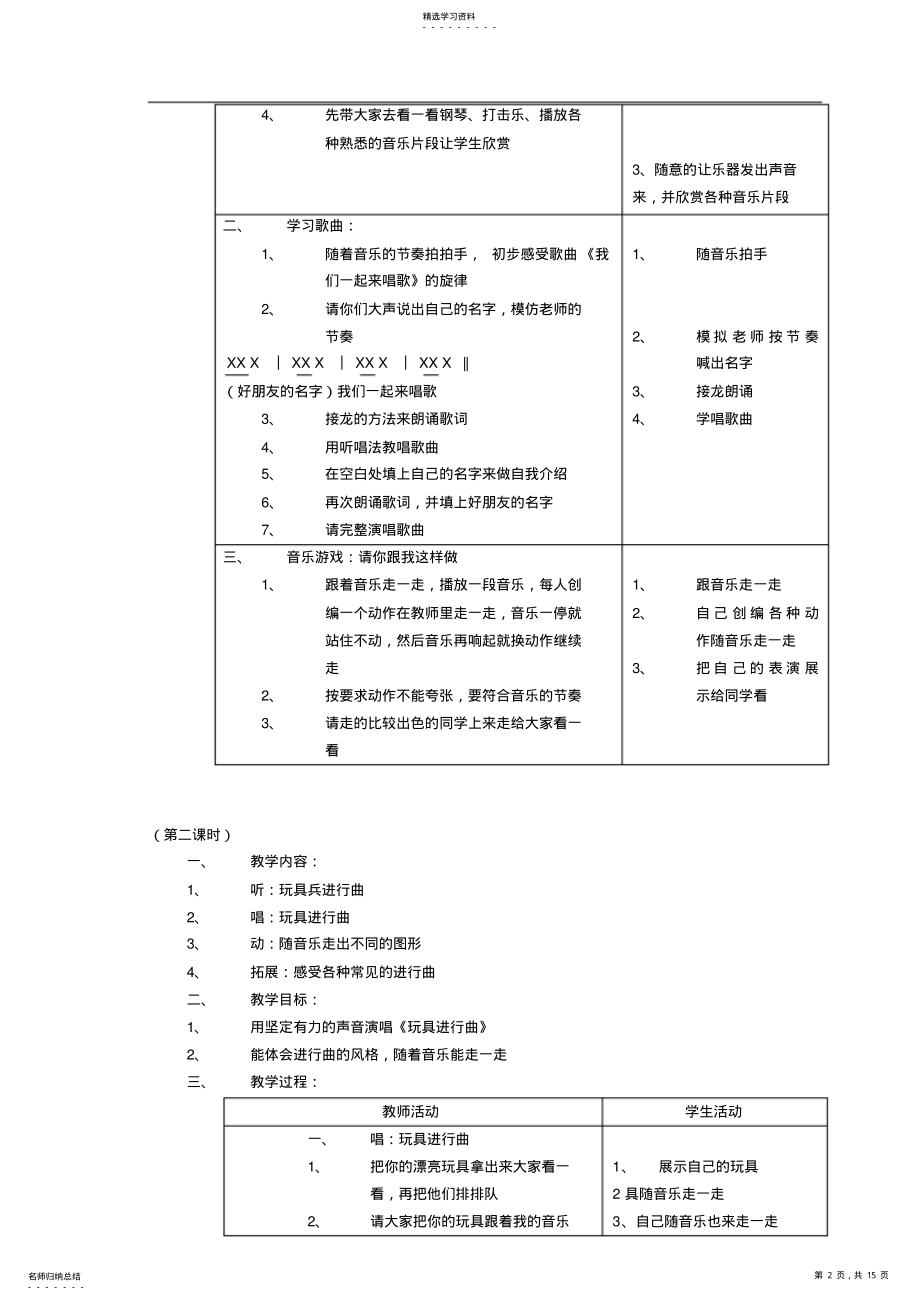 2022年小学音乐第01册教案 .pdf_第2页