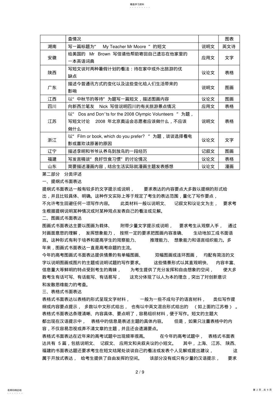 2022年高三英语高考集训营高考书面表达研究分析 .pdf_第2页