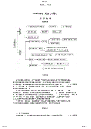 2022年高考物理二轮复习专题七原子物理 .pdf