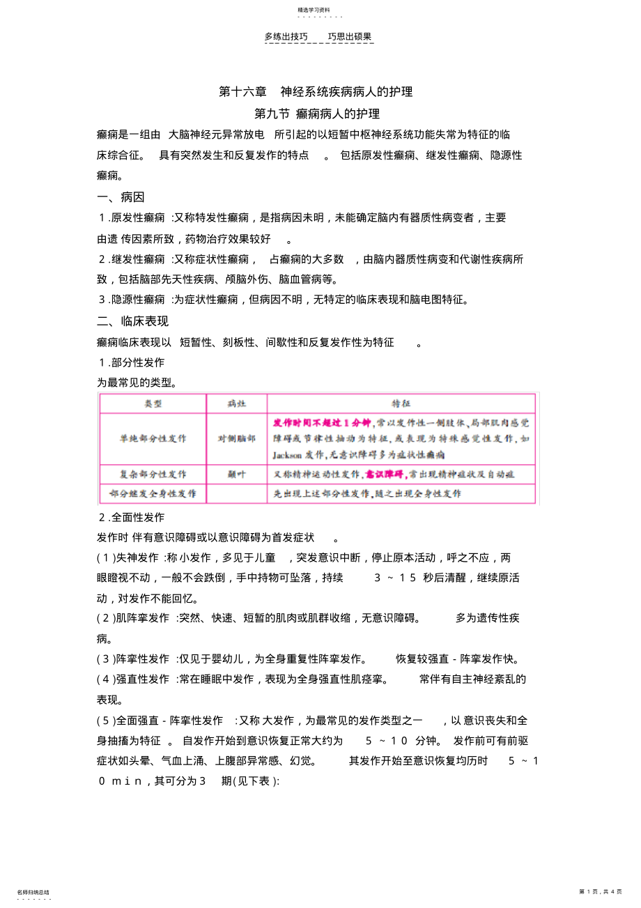 2022年护士核心考点全攻略第十六章神经系统疾病病人的护理第九节 .pdf_第1页