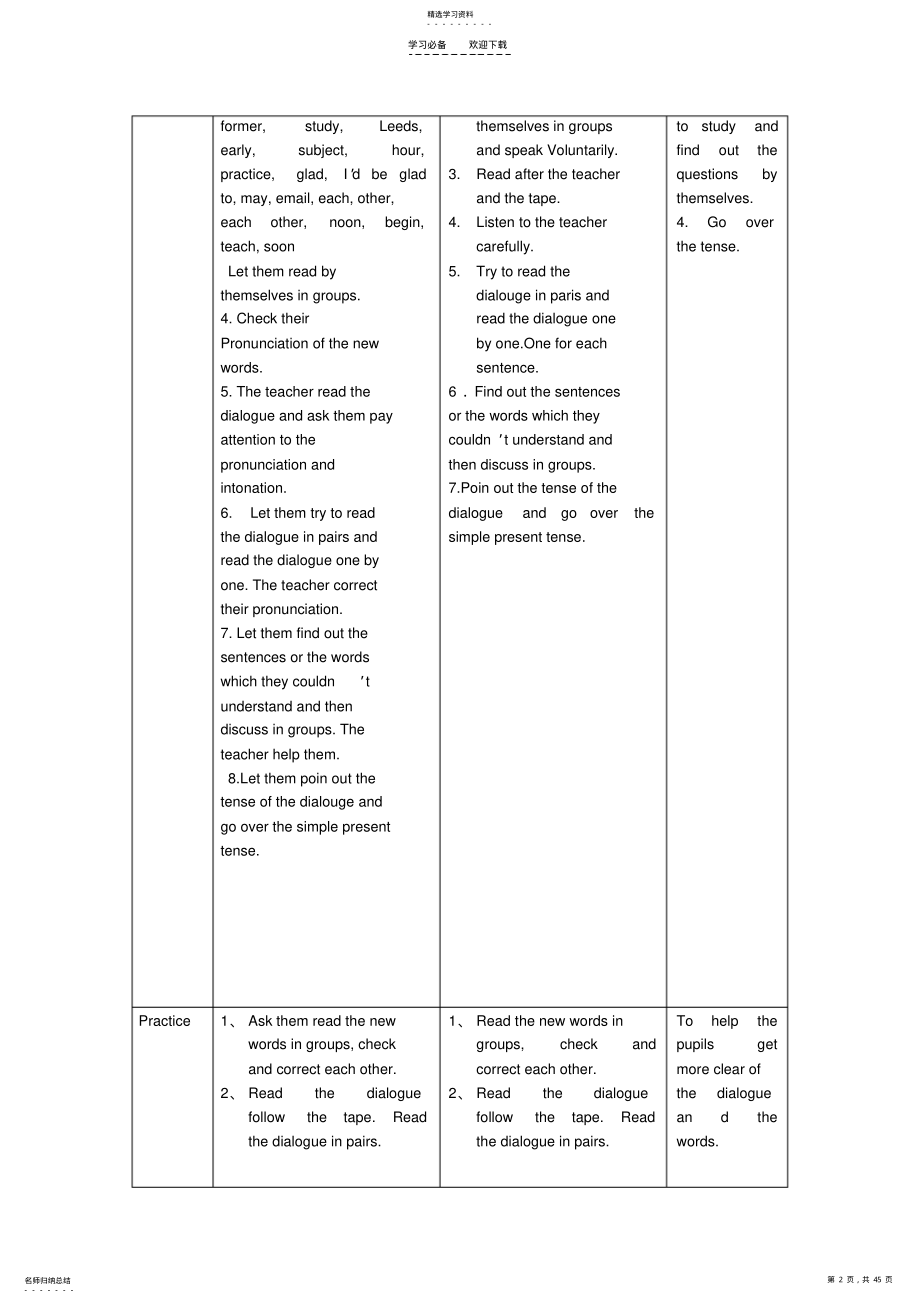 2022年广州版五年级英语下全册教案 .pdf_第2页